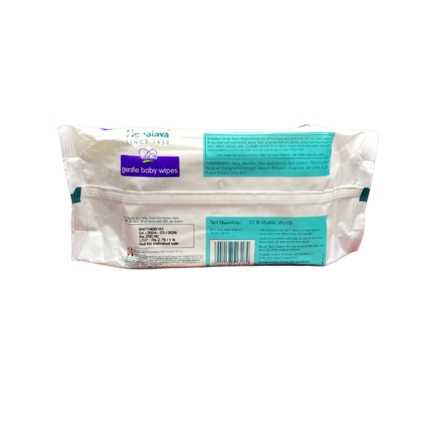Himalaya Gentle Baby Wipes (72 N) - Image 2