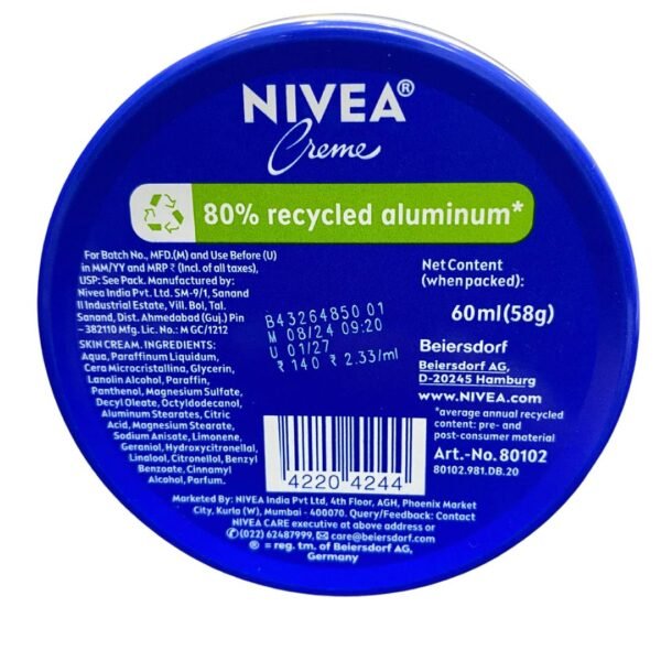 Nivea Creme Skin Cream (60 ml) - Image 2