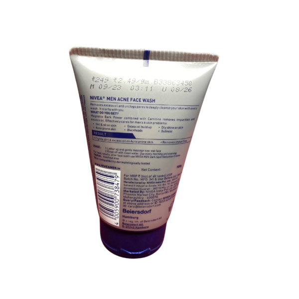 Nivea Men Acne Face Wash (100 g) - Image 2