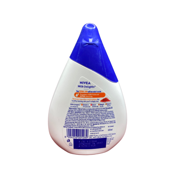 Nivea Milk Delight Face Wash Saffron (100 ml) - Image 2