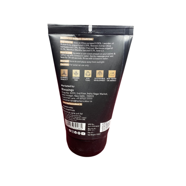 Fashion Colour Charcoal Face Wash (130 g) - Image 2