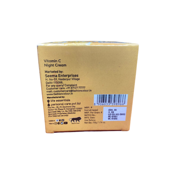 Fashion Colour Vitamin C Night Cream (50 g) - Image 3