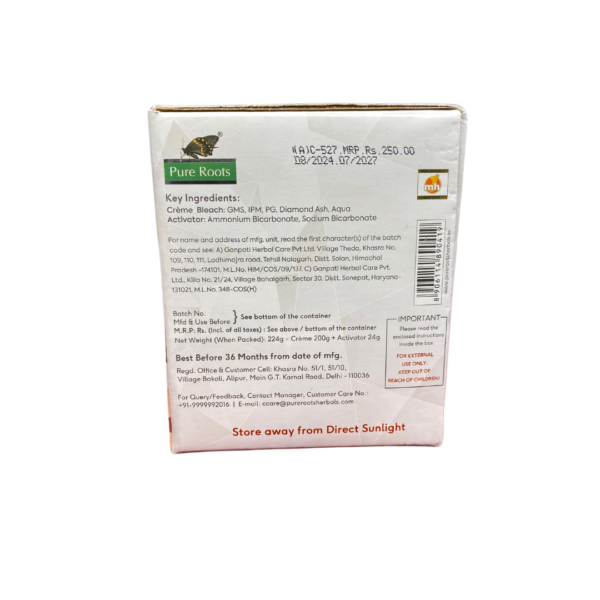 Pure Roots Diamond Bleach Cream (224 g) - Image 3