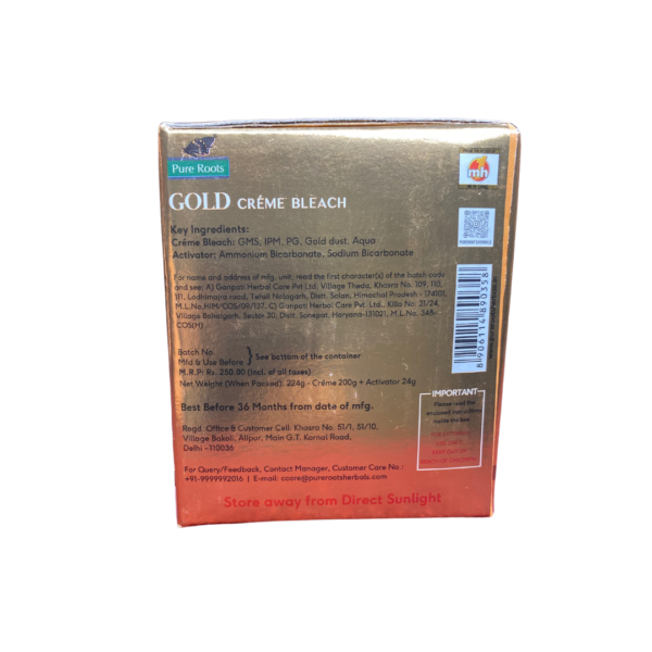 Pure Roots Gold Bleach Cream (224 g) - Image 3