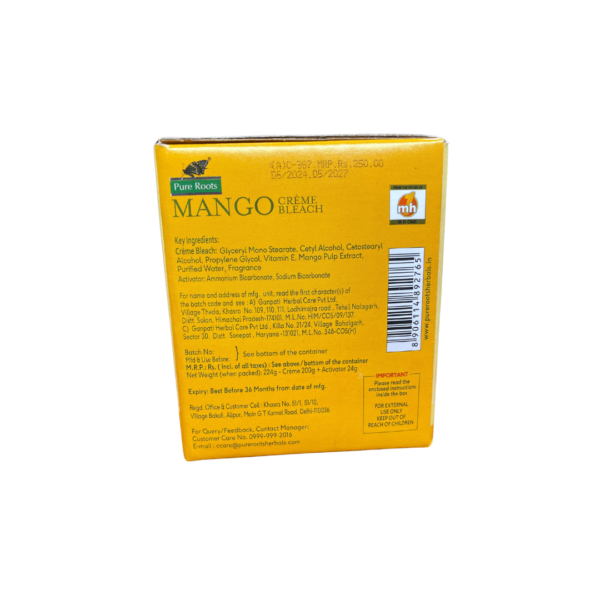 Pure Roots Mango Bleach Cream (224 g) - Image 3