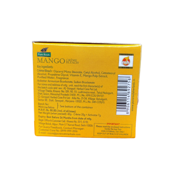 Pure Roots Mango Bleach Cream (42 g) - Image 3