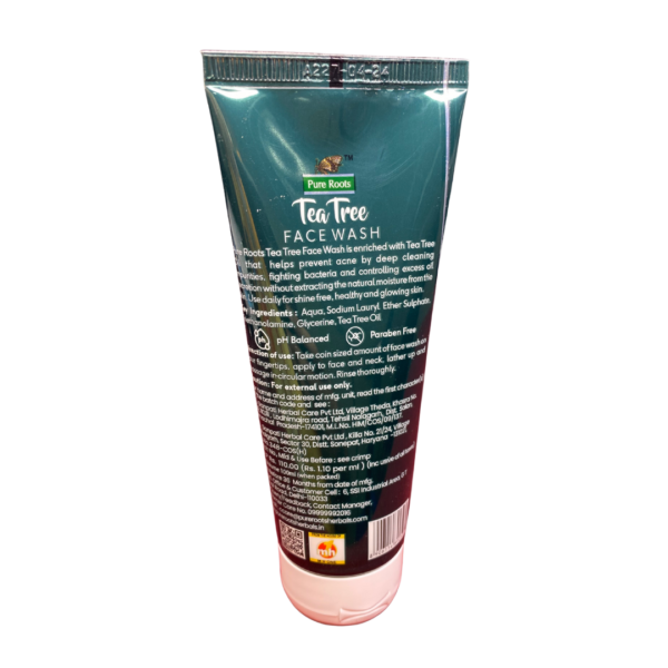 Pure Roots Tea Tree Face Wash (100 ml) - Image 2